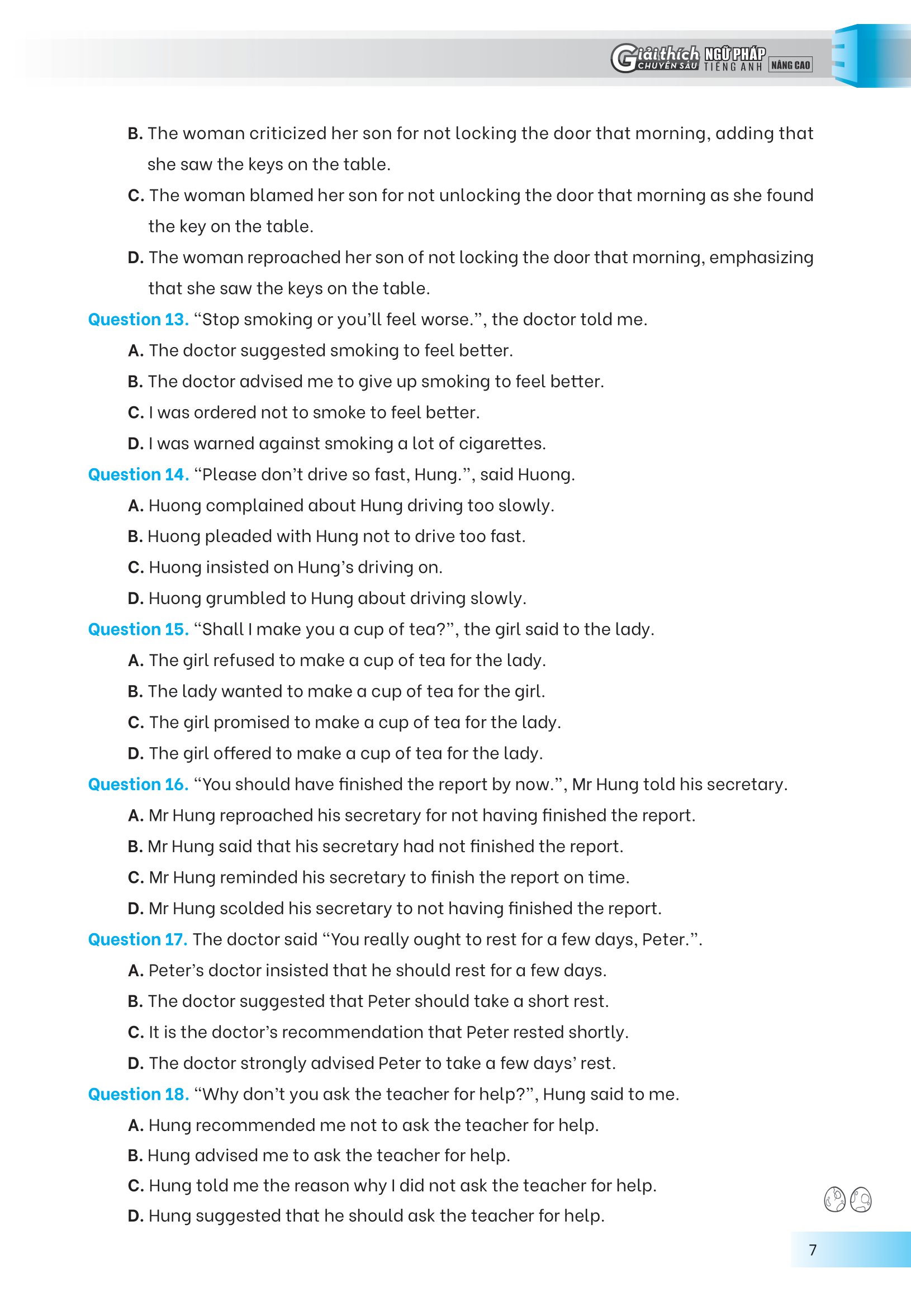 giải thích chuyên sâu - bài tập nâng cao ngữ pháp tiếng anh theo chủ đề