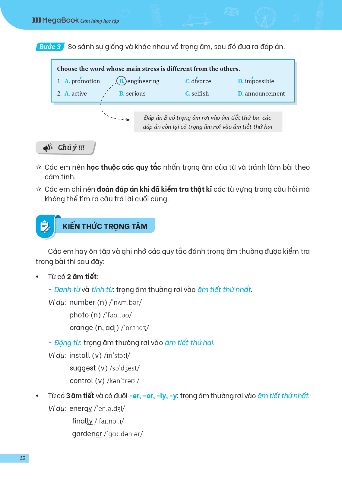 giải thích và ôn luyện chuyên đề tiếng anh thi vào lớp 6 trường thcs chất lượng cao