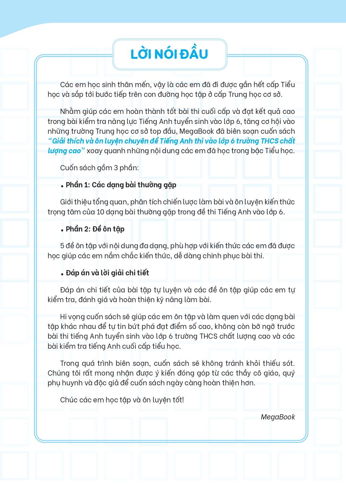 giải thích và ôn luyện chuyên đề tiếng anh thi vào lớp 6 trường thcs chất lượng cao
