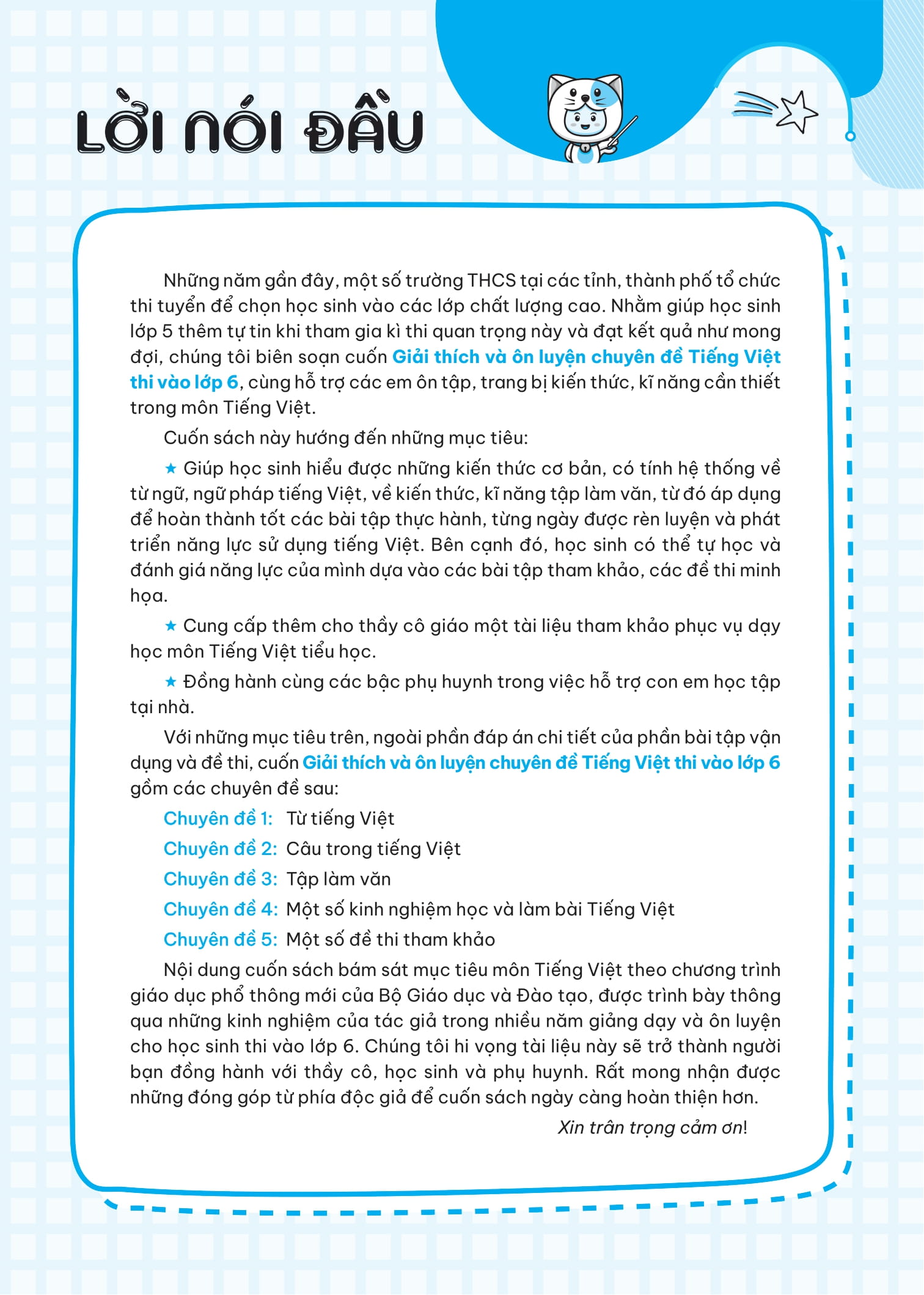 giải thích và ôn luyện chuyên đề tiếng việt thi vào lớp 6 trường thcs chất lượng cao
