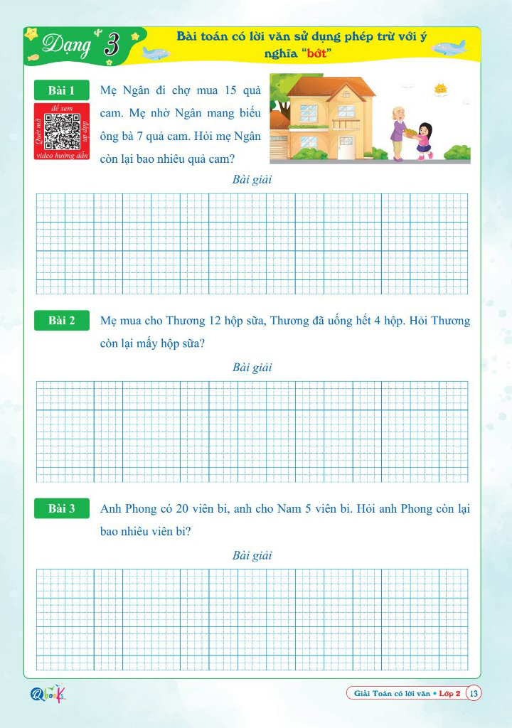 giải toán có lời văn lớp 2