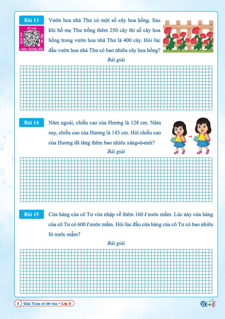 giải toán có lời văn lớp 3