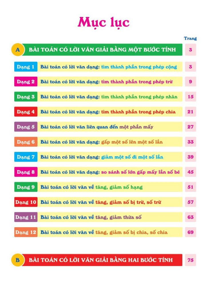 giải toán có lời văn lớp 3