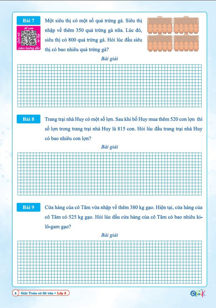 giải toán có lời văn lớp 3