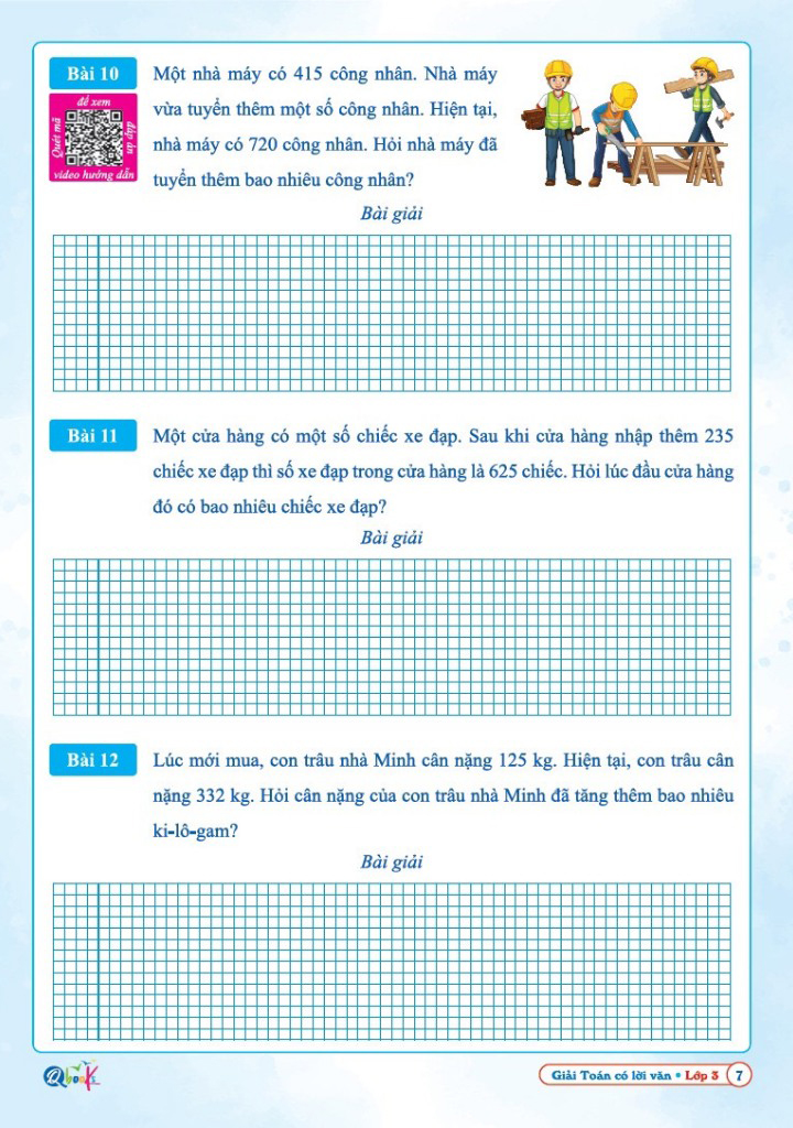 giải toán có lời văn lớp 3