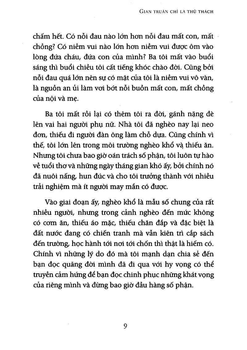 gian truân chỉ là thử thách