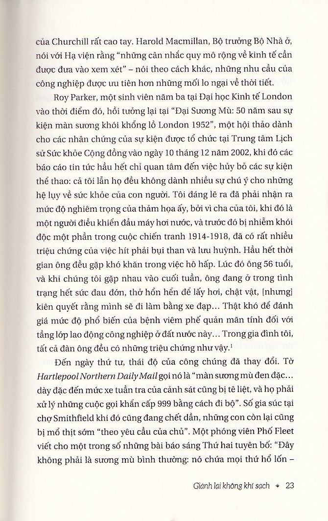 giành lại không khí sạch - sự khởi đầu và kết thúc của ô nhiễm khí quyển (tái bản)