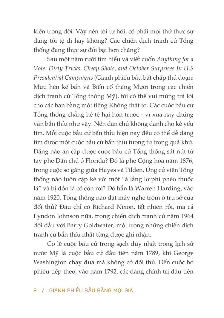 giành phiếu bầu bằng mọi giá