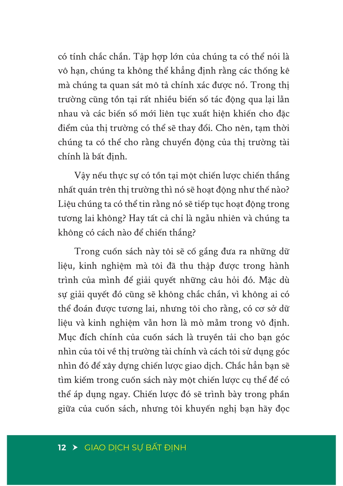 giao dịch sự bất định - phương pháp đầu tư thực chiến trong môi trường đầy ngẫu nhiên của thị trường tài chính