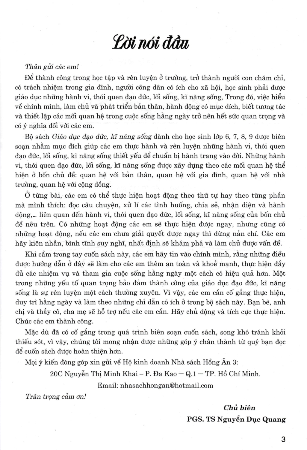 Giao Duc Dao Duc, Ki Nang Song Danh Cho Hoc Sinh Lop 9