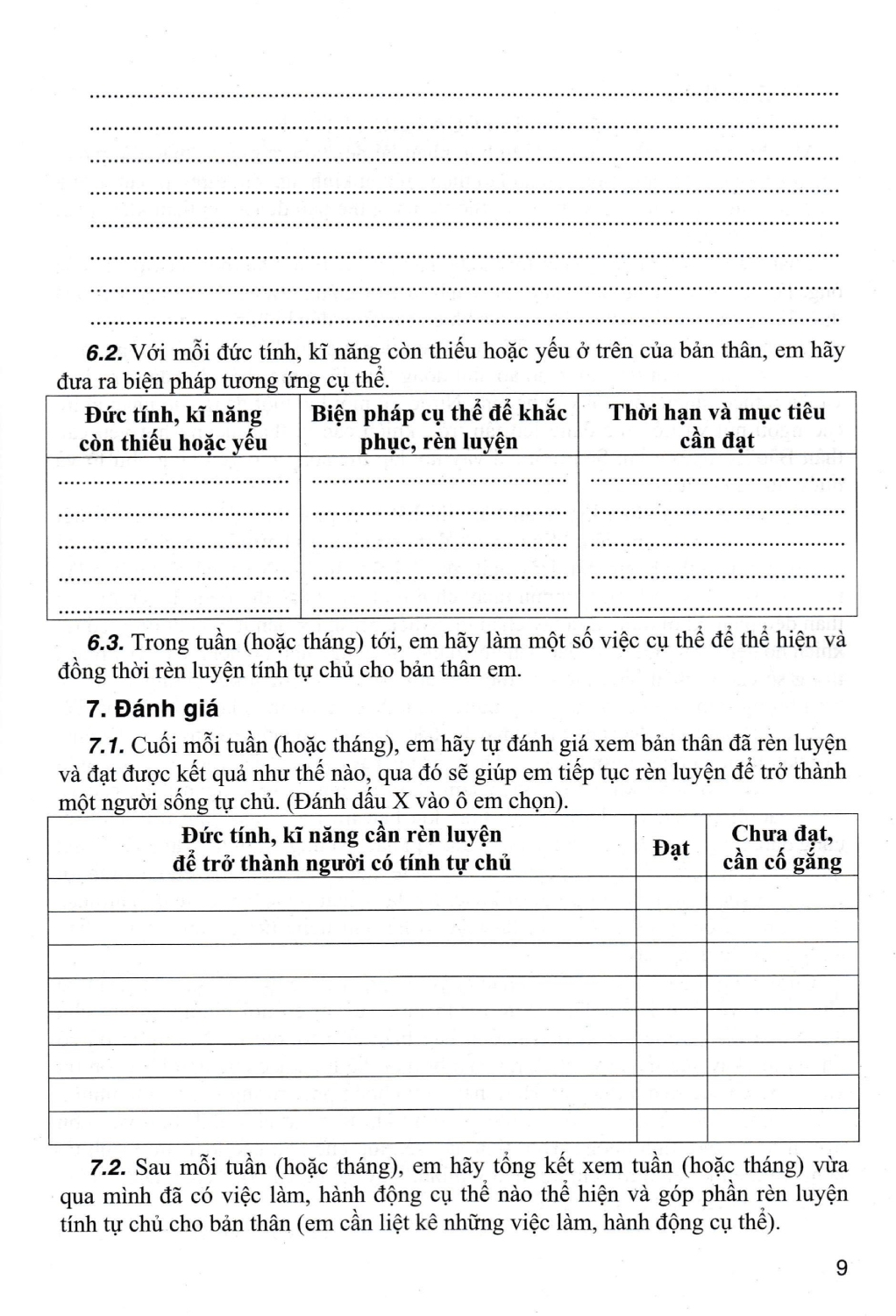 Giao Duc Dao Duc, Ki Nang Song Danh Cho Hoc Sinh Lop 9