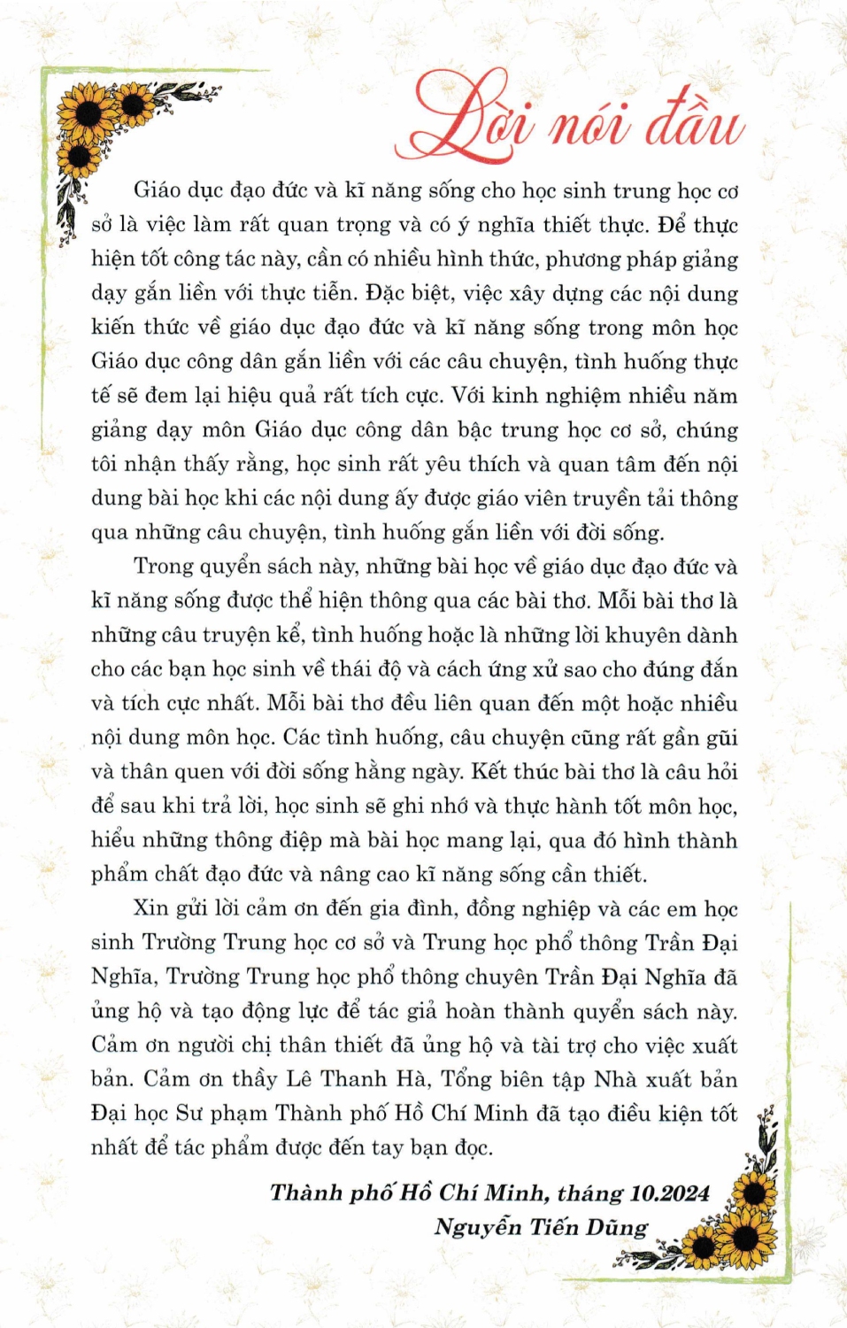 giáo dục đạo đức và kĩ năng sống cho học sinh trung học cơ sở