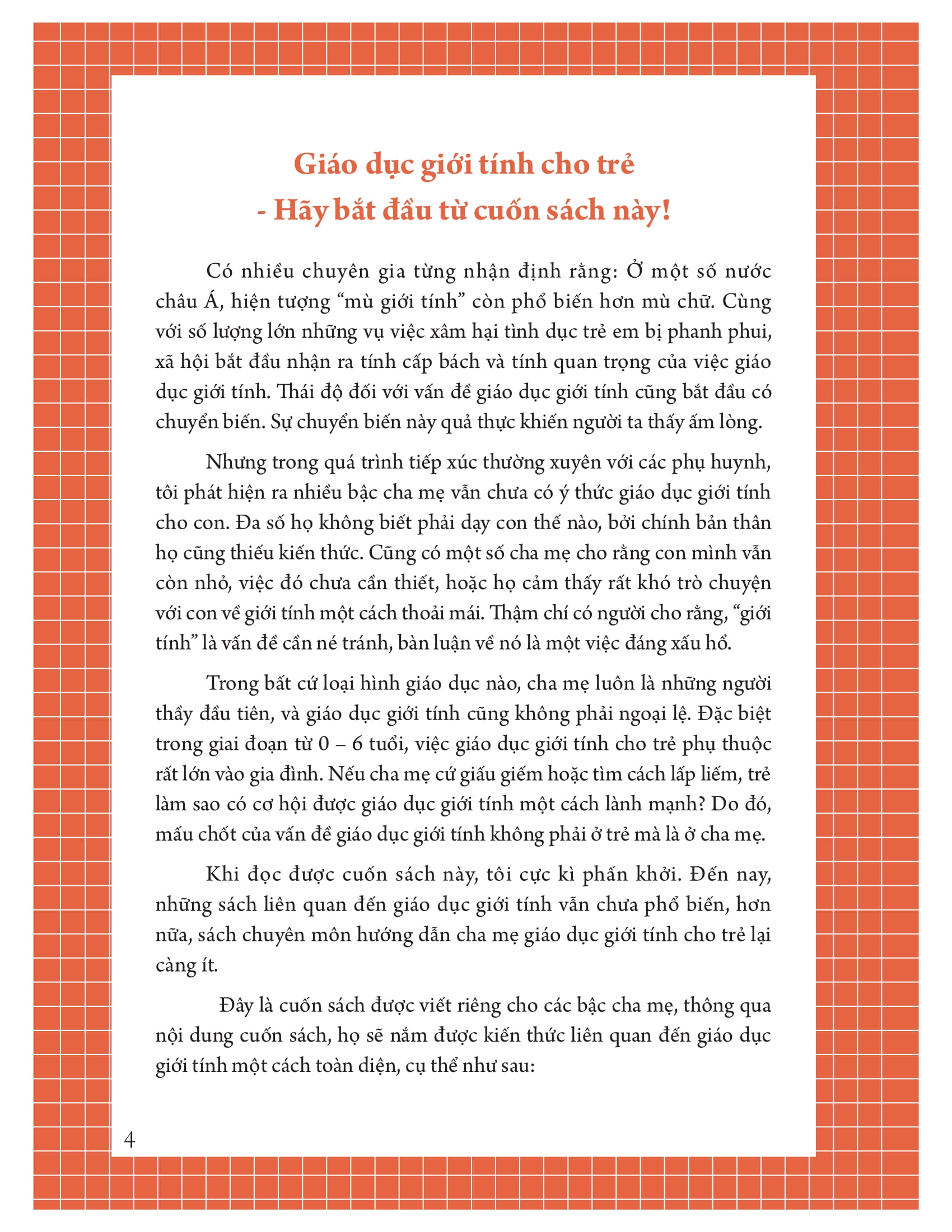 giáo dục giới tính cho trẻ thực ra rất đơn giản