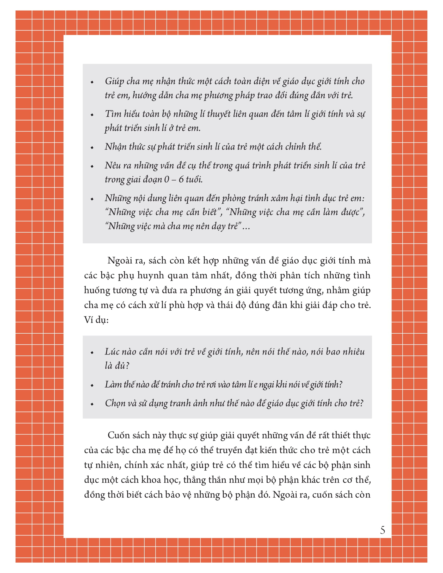 giáo dục giới tính cho trẻ thực ra rất đơn giản