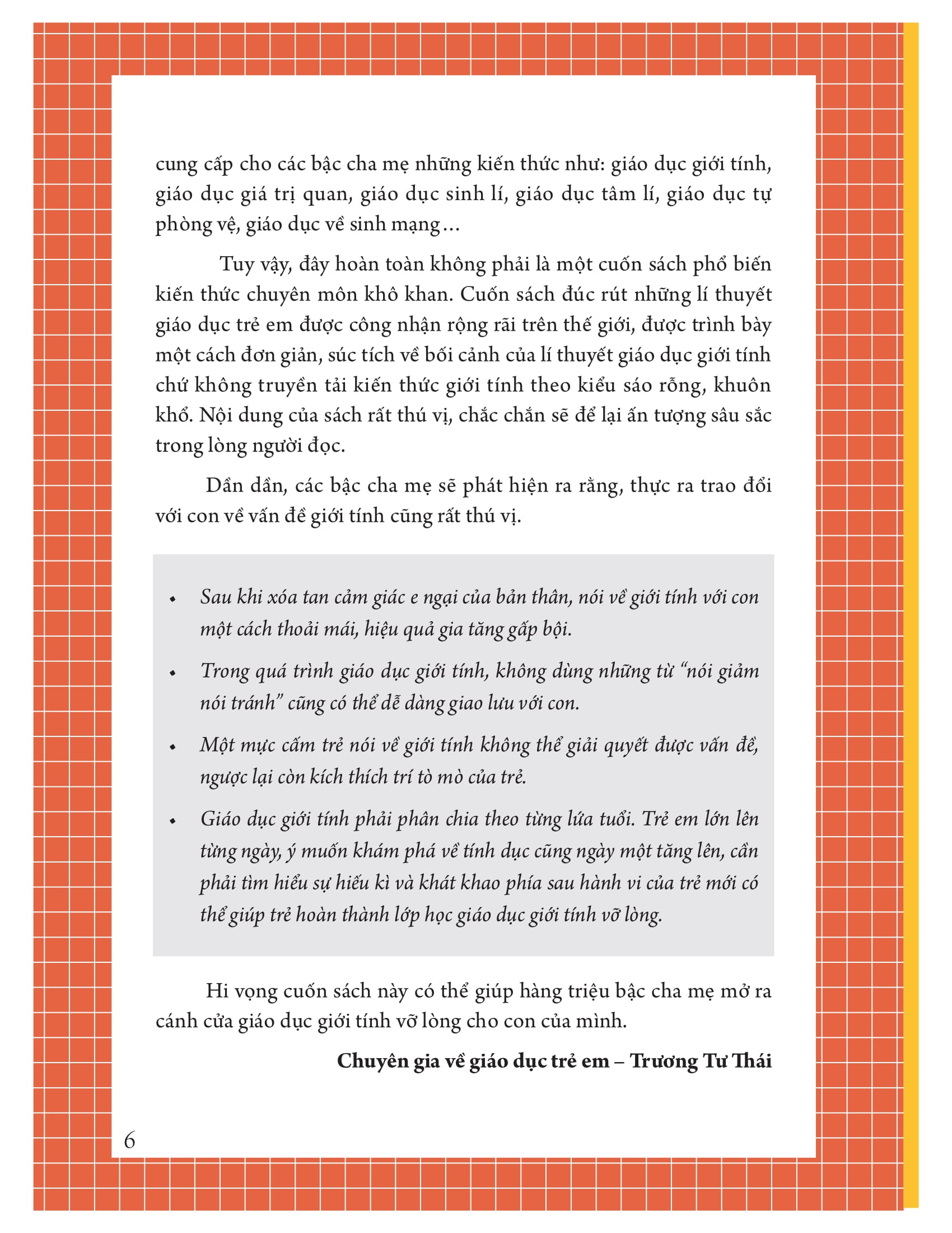 giáo dục giới tính cho trẻ thực ra rất đơn giản