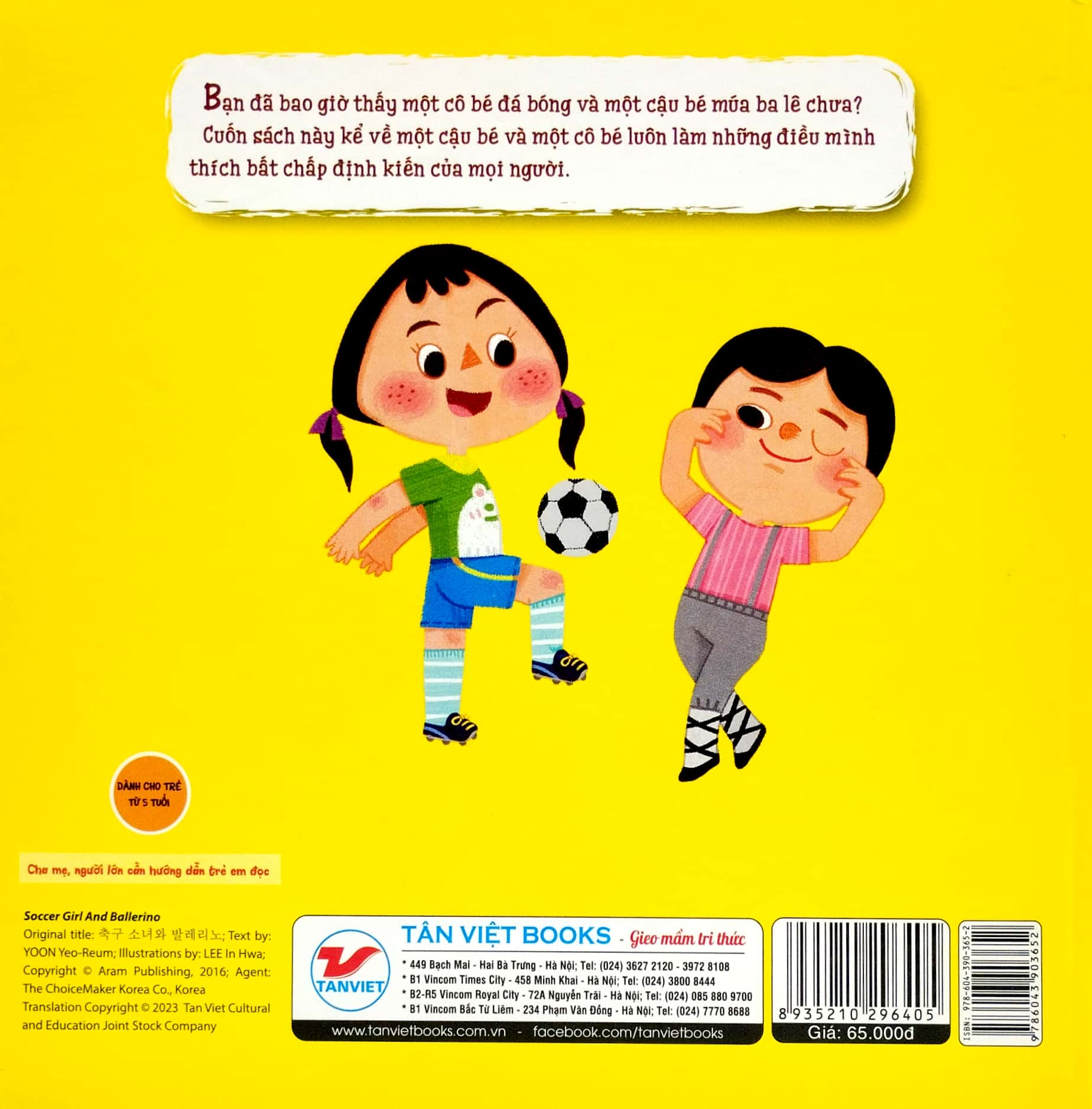 giáo dục giới tính - cô bé đá bóng và cậu bé múa ba lê (bìa cứng)