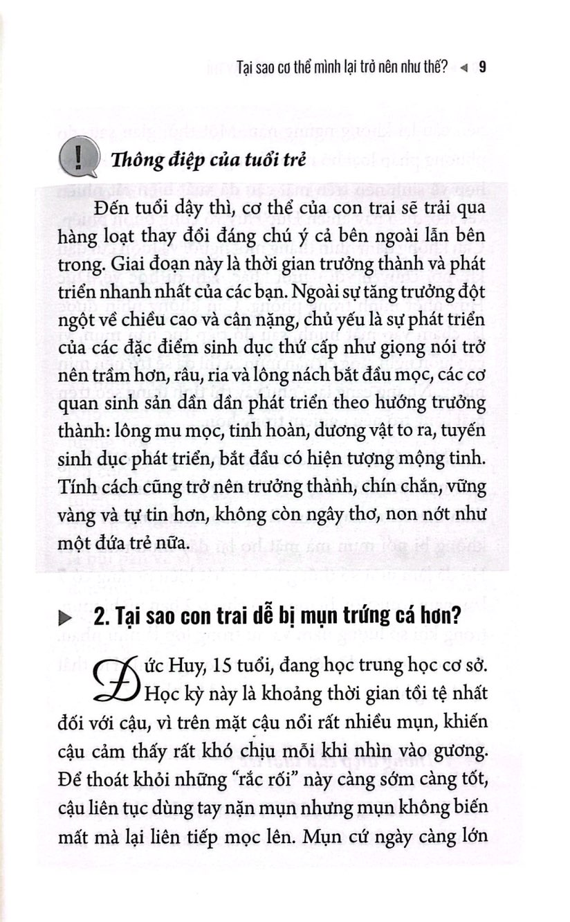 giáo dục giới tính - con trai tuổi dậy thì
