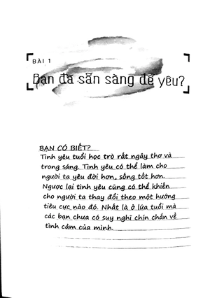 giáo dục giới tính dành cho học sinh trung học phổ thông - bạn đã sẵn sàng để yêu?