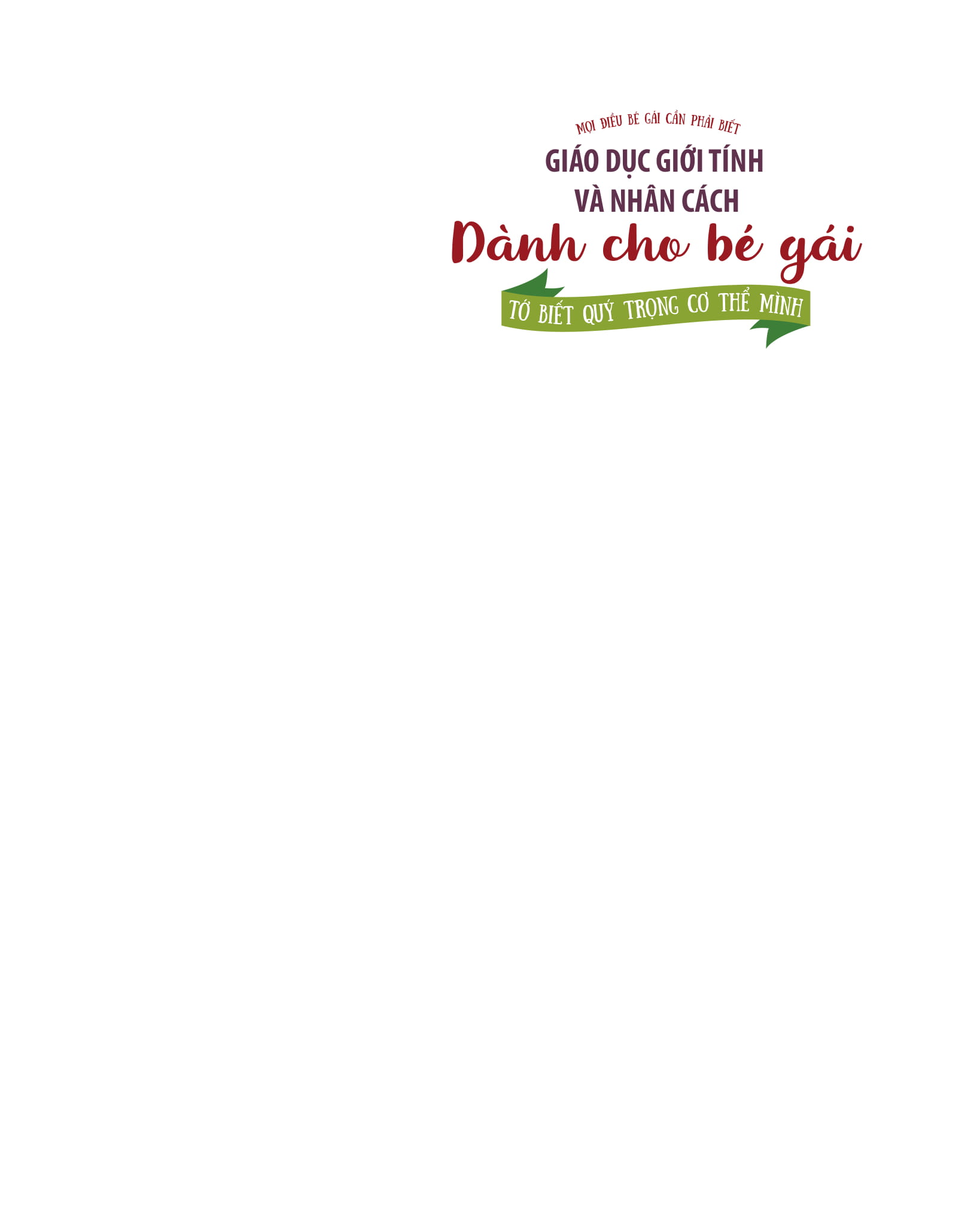 giáo dục giới tính và nhân cách dành cho bé gái - tớ biết quý trọng cơ thể mình