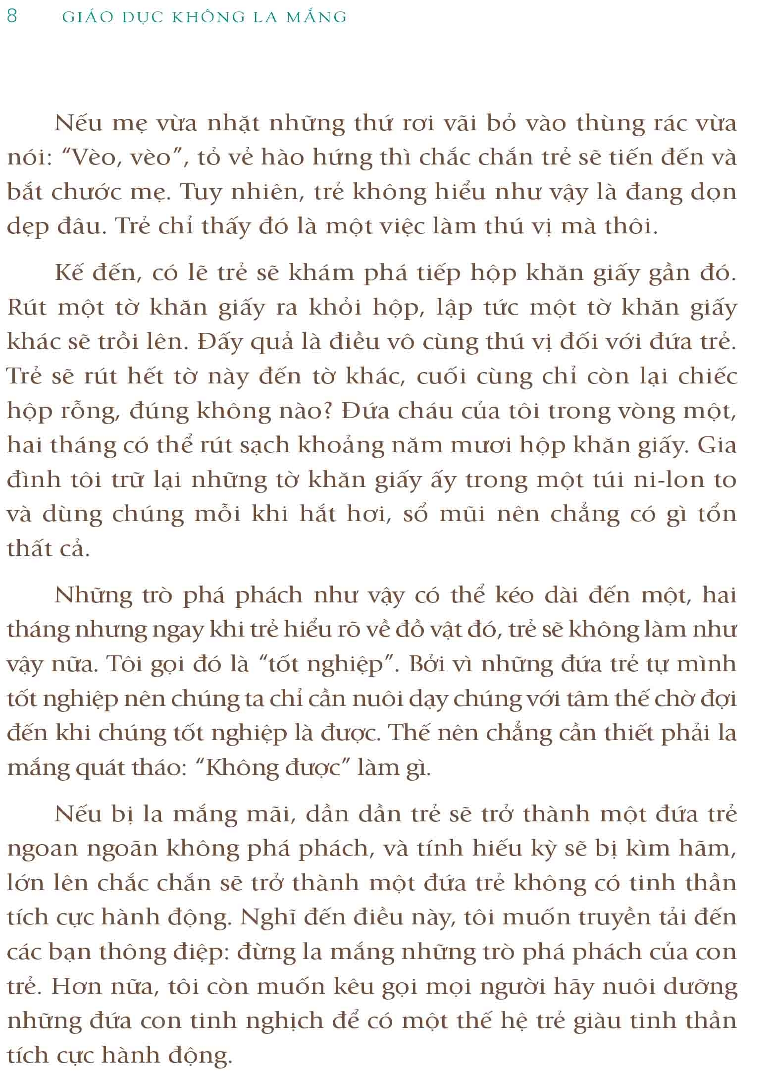 giáo dục không la mắng