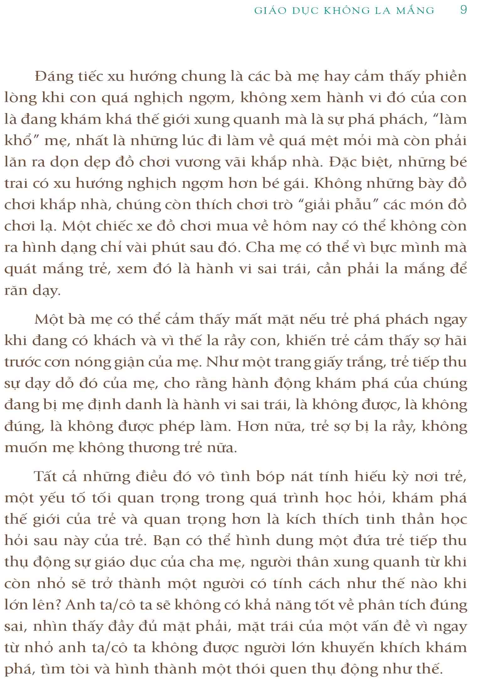 giáo dục không la mắng