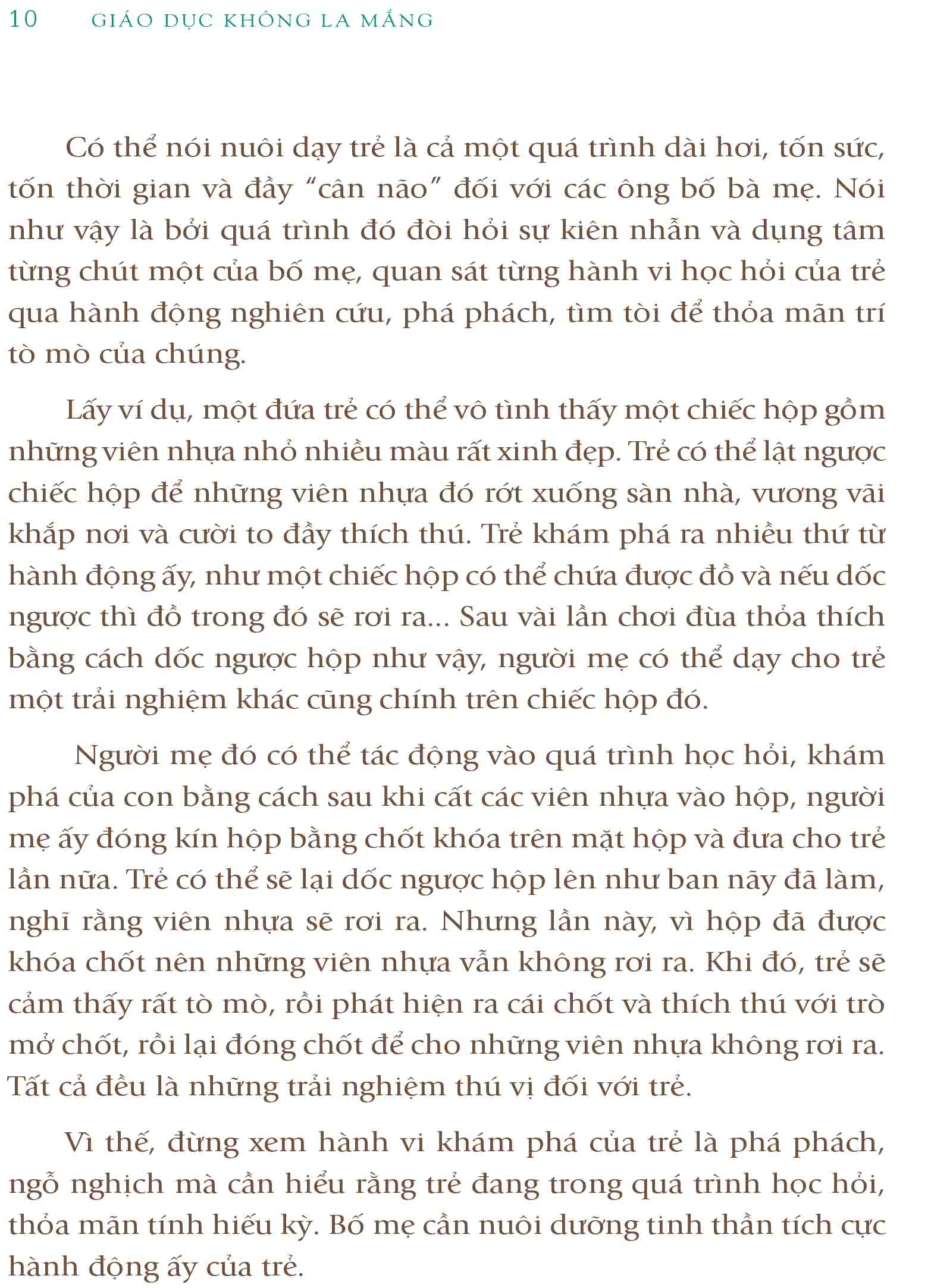 giáo dục không la mắng