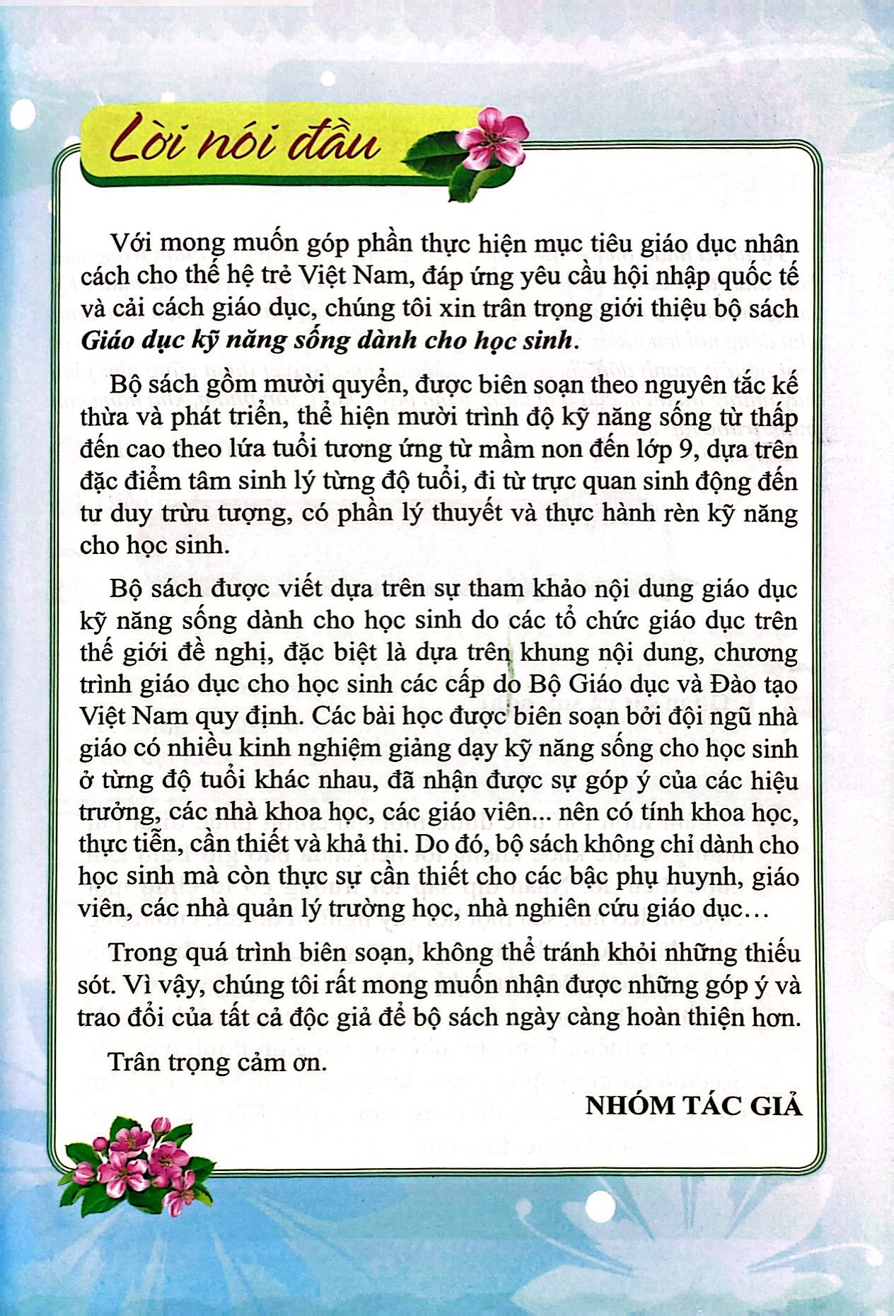 giáo dục kỹ năng sống - lớp 8