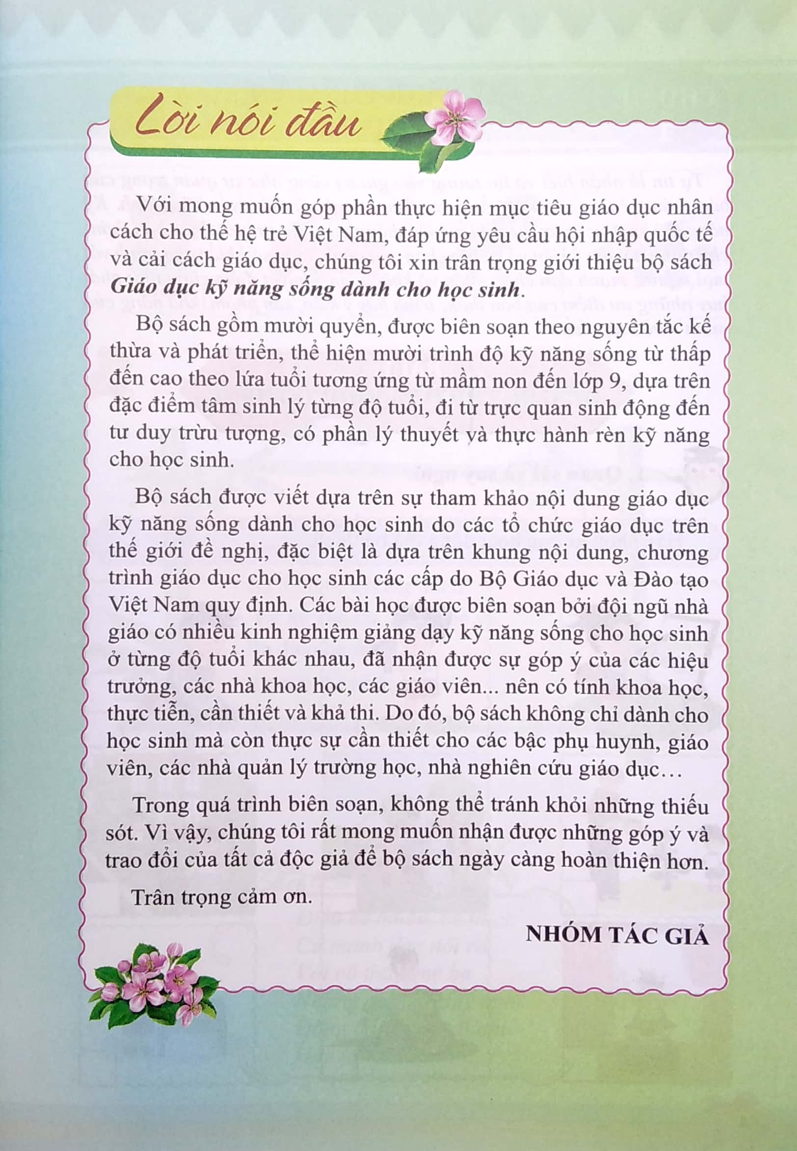 giáo dục kỹ năng sống - lớp mầm non