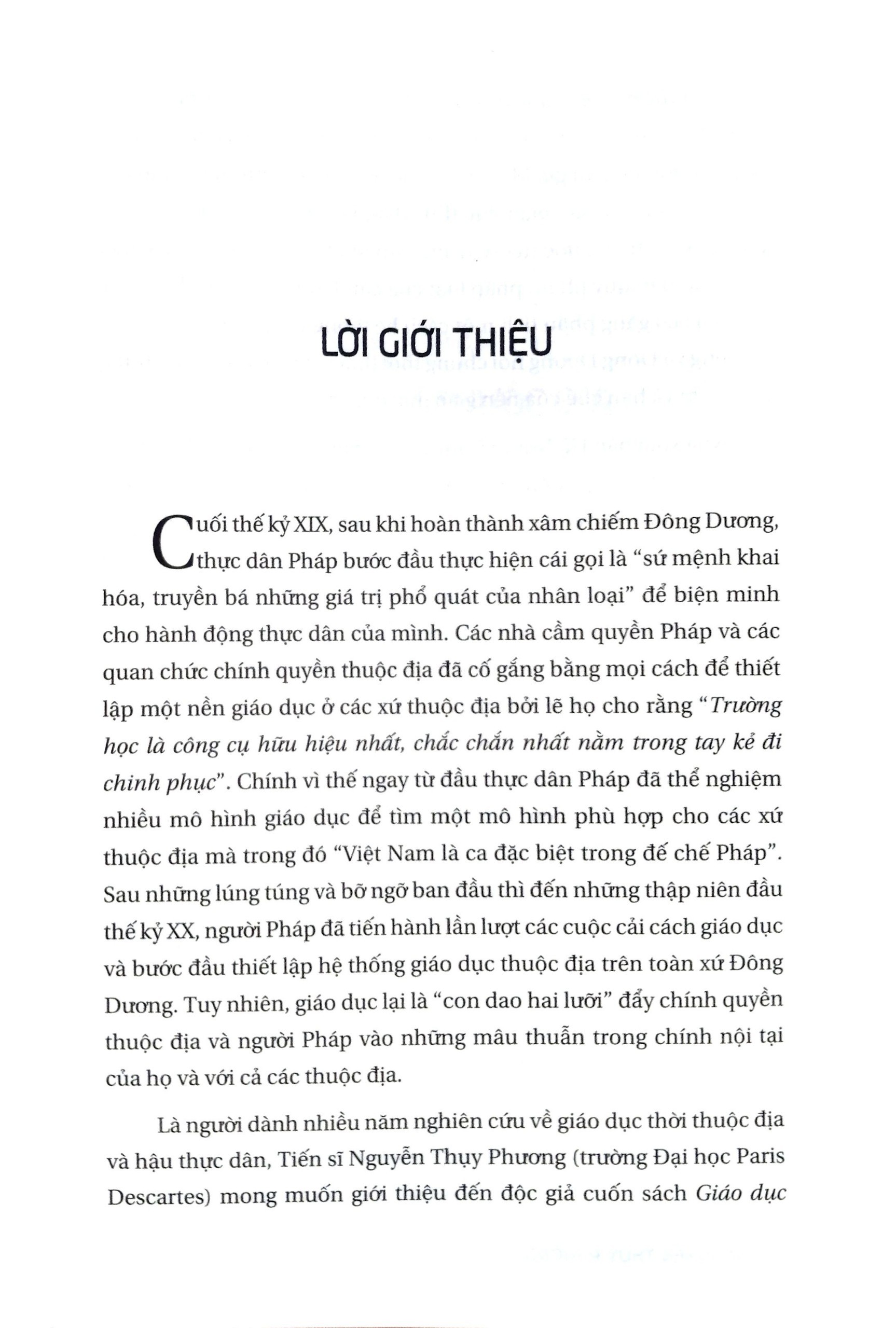 giáo dục việt nam dưới thời thuộc địa