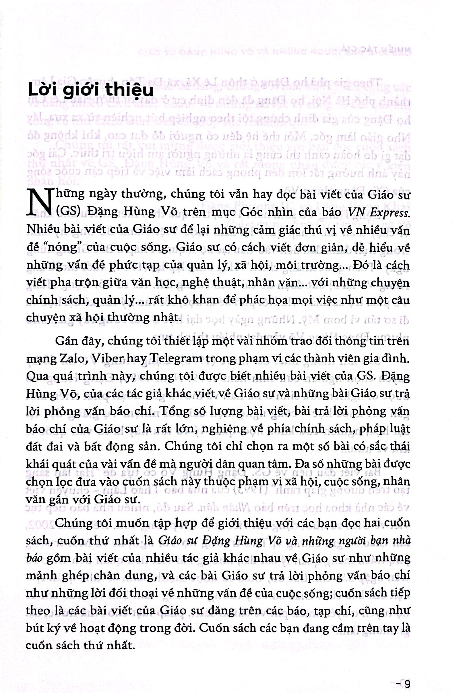 giáo sư đặng hùng võ và những người bạn nhà báo