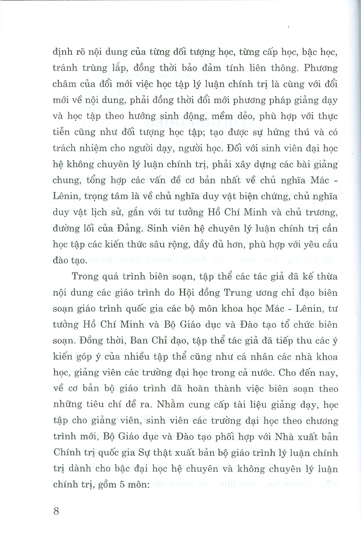 Giao Trinh Chu Nghia Xa Hoi Khoa Hoc (Danh Cho Bac Dai Hoc He Chuyen Ly Luan Chinh Tri)