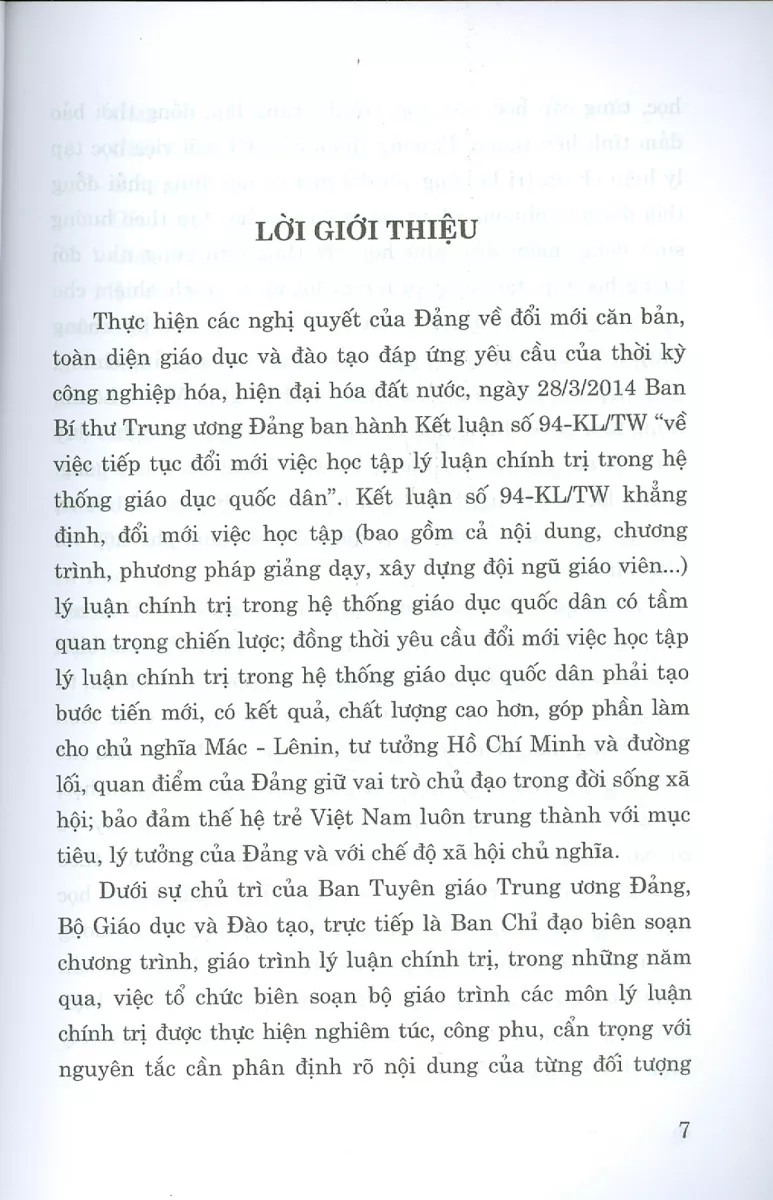 giáo trình kinh tế chính trị mác-lênin (dành cho bậc đại học hệ chuyên lý luận chính trị) (tái bản 2025)