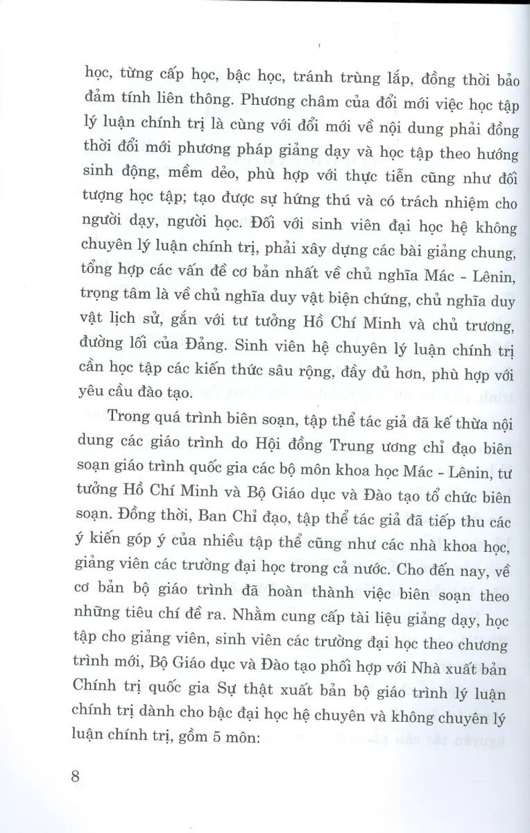 giáo trình kinh tế chính trị mác-lênin (dành cho bậc đại học hệ chuyên lý luận chính trị) (tái bản 2025)