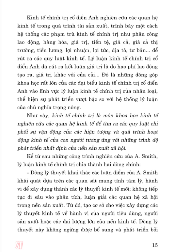 giáo trình kinh tế chính trị mác - lênin (dành cho bậc đại học hệ không chuyên lý luận chính trị) (tái bản 2024)
