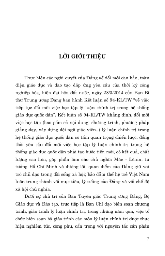 giáo trình lịch sử đảng cộng sản việt nam (dành cho bậc đại học hệ không chuyên lý luận chính trị)