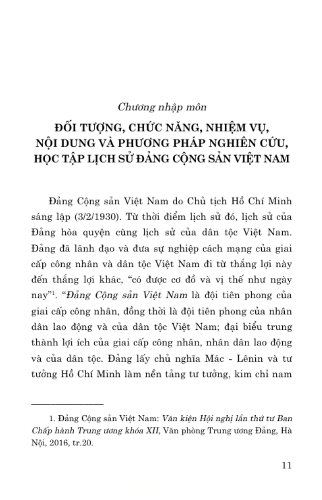 giáo trình lịch sử đảng cộng sản việt nam (dành cho bậc đại học hệ không chuyên lý luận chính trị)