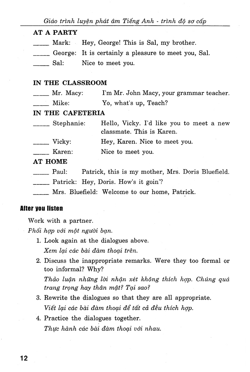 giáo trình luyện kỹ năng nghe - nói tiếng anh_trình độ sơ cấp (+cd)