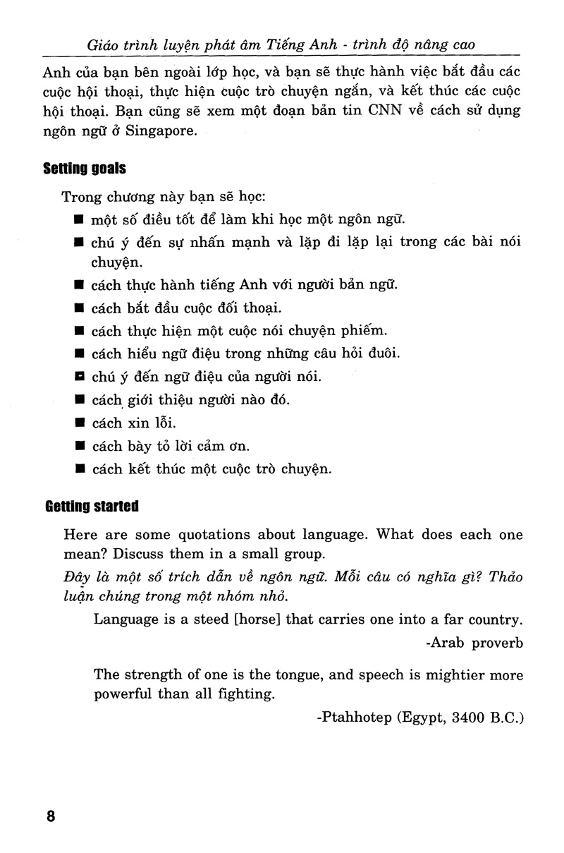 giáo trình luyện kỹ năng nghe - nói tiếng anh_trình độ trung cấp (+cd)