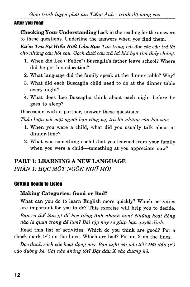 giáo trình luyện kỹ năng nghe - nói tiếng anh_trình độ trung cấp (+cd)