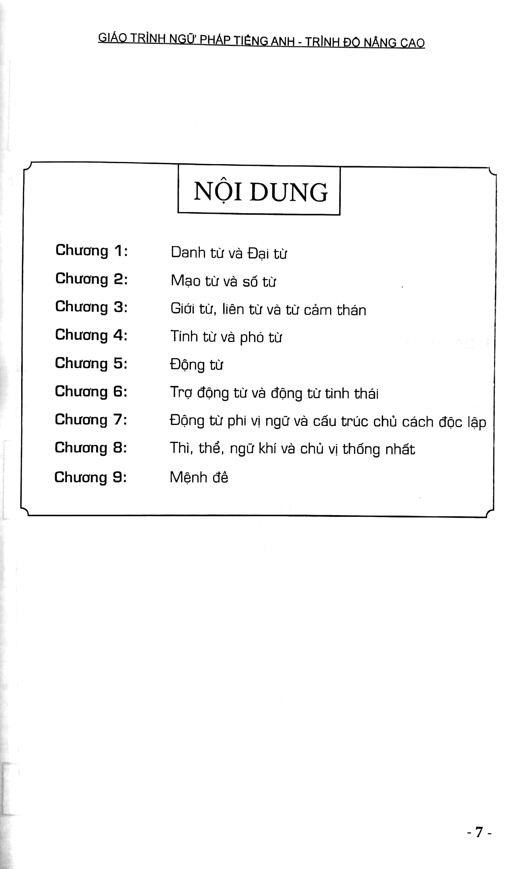 giáo trình ngữ pháp tiếng anh
