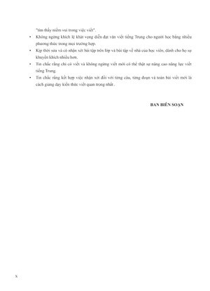 giáo trình phát triển hán ngữ - viết trung cấp 1