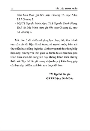 giáo trình quản trị hoạt động logistics và thương mại doanh nghiệp