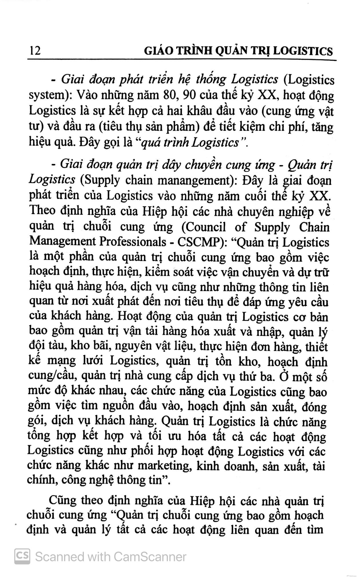 giáo trình quản trị logistics (dùng cho ngành kinh tế và quản trị kinh doanh) (tái bản 2023)