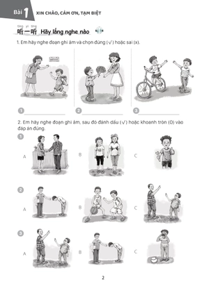 giáo trình tiếng trung trẻ em - xin chào tiếng trung - sách bài tập 1