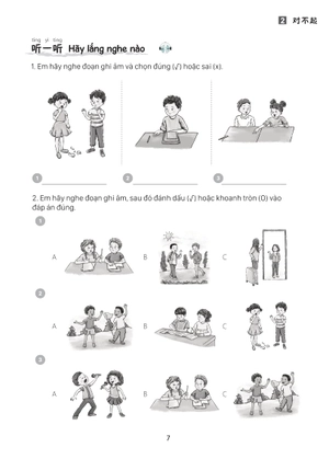 giáo trình tiếng trung trẻ em - xin chào tiếng trung - sách bài tập 3