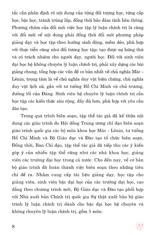 giáo trình triết học mác-lenin (dành cho bậc đại học hệ chuyên lý luận chính trị)