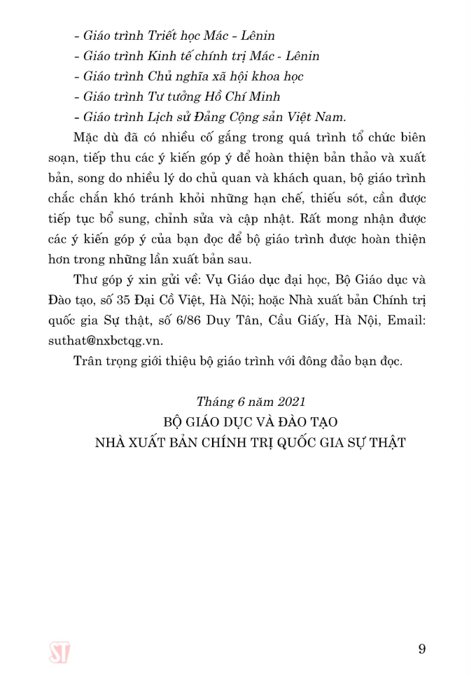giáo trình triết học mác-lenin (dành cho bậc đại học hệ chuyên lý luận chính trị)