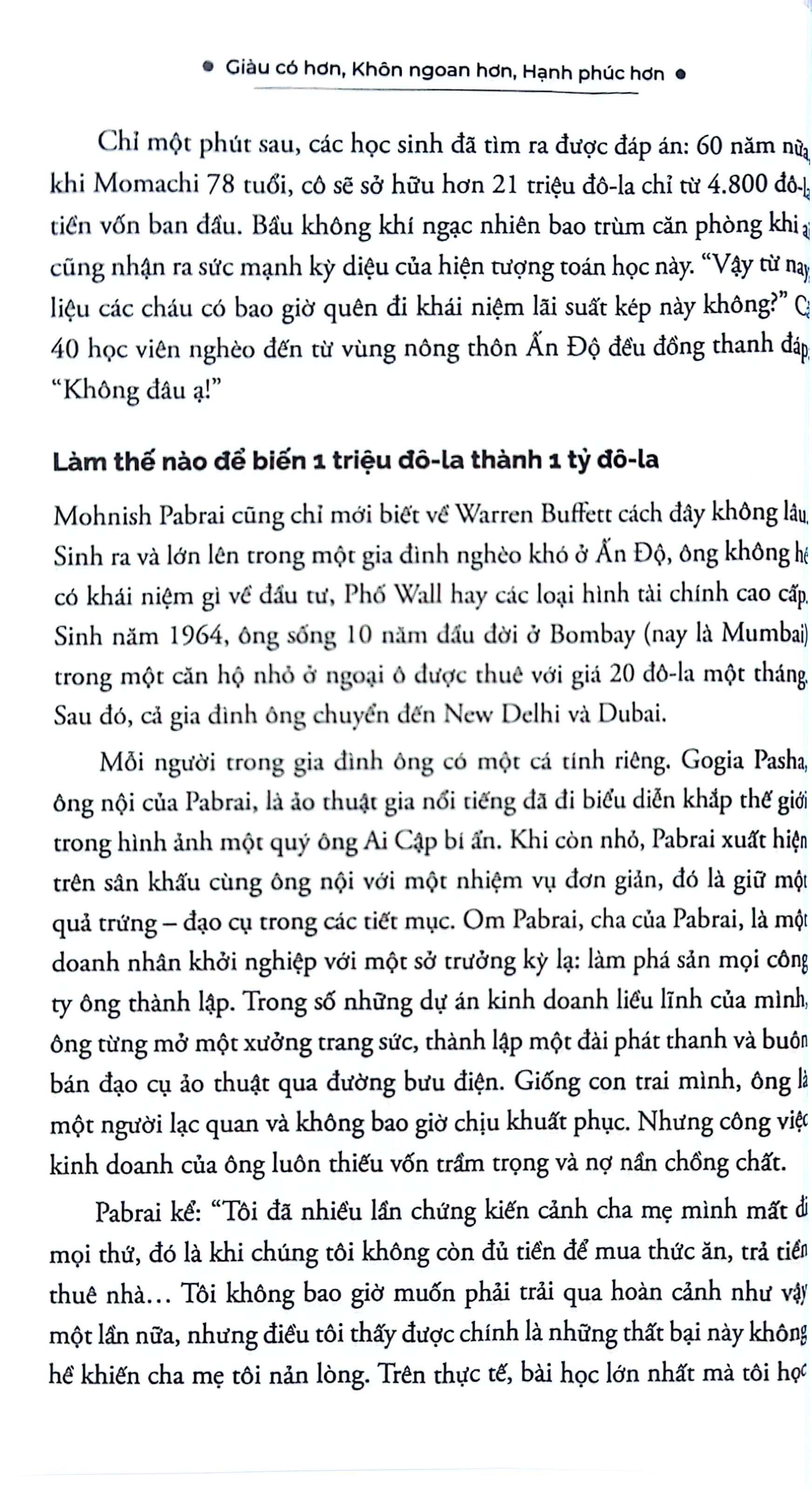 giàu có hơn, khôn ngoan hơn, hạnh phúc hơn