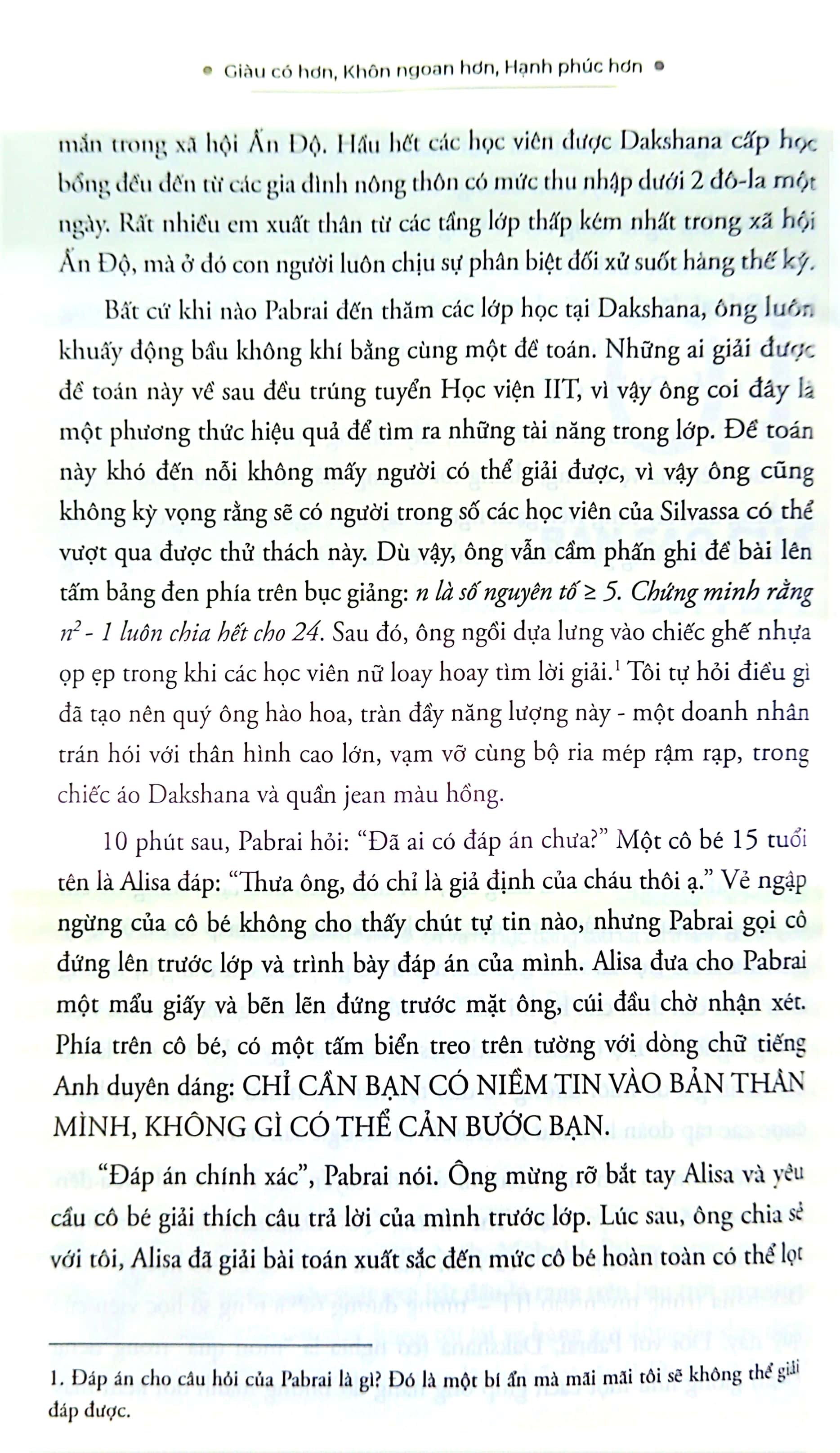 giàu có hơn, khôn ngoan hơn, hạnh phúc hơn