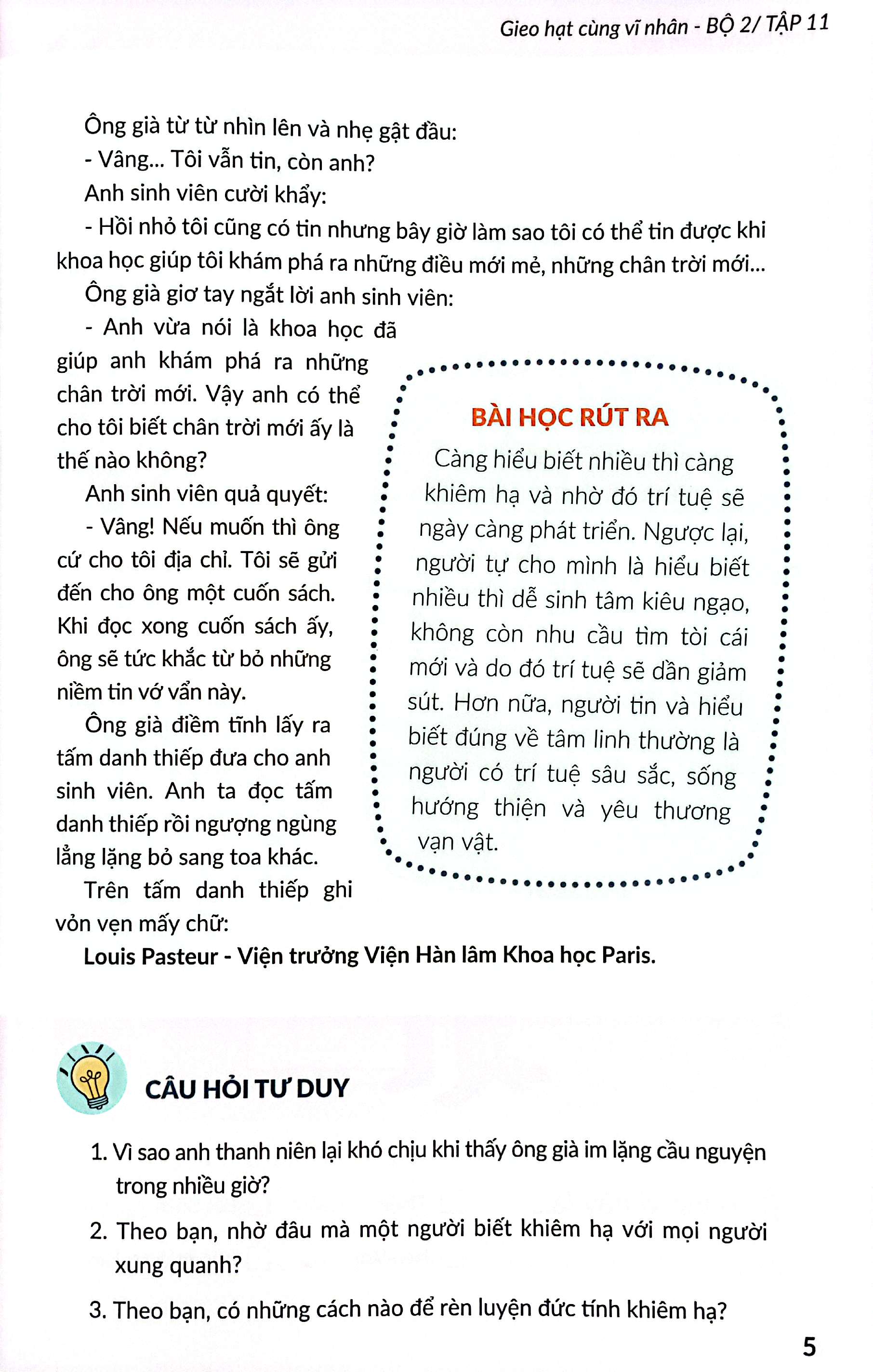 gieo hạt cùng vĩ nhân - bộ 2 - tập 11